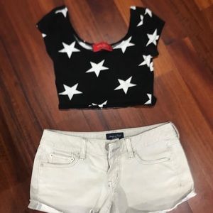 2/$12 Cropped star t shirt